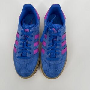Adidas Gazelle Blue Pink Suede Sneakers Size 7.5 Retro Streetwear
